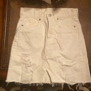 Size 2 white denim skirt